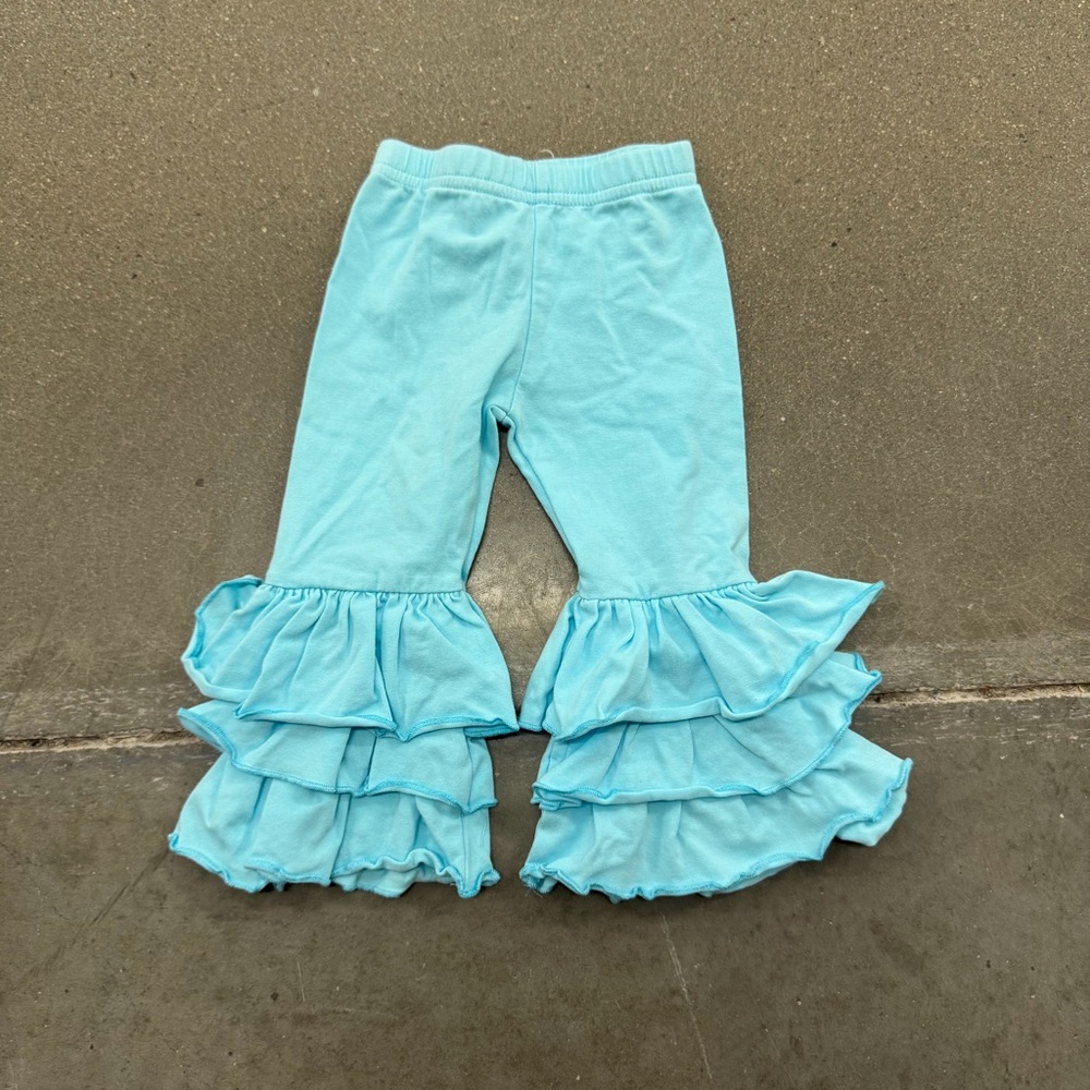 Ruffled Aqua Kids Bottoms Size 6 months